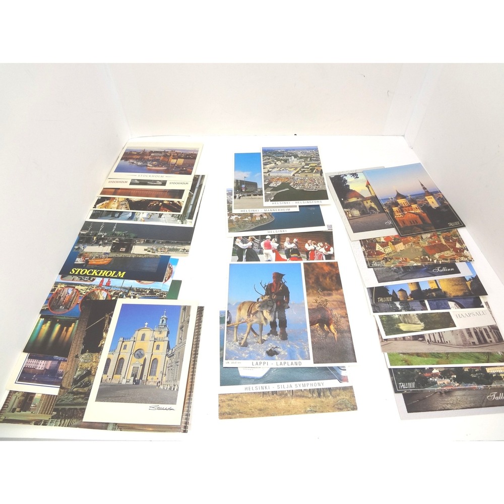 Unbranded Postcard Lot of 35 Sweden, Finland, Estonia Excellent